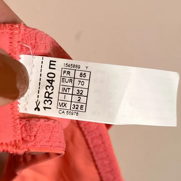 SIMONE PERELE Amour Pink Lightly Lined Underwire Lace detail bra size 32E - Picture 7 of 8